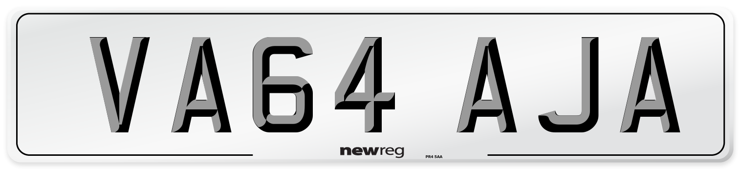 VA64 AJA Number Plate from New Reg